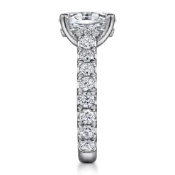Discount Gabriel & Co. Charleston - 14K White Gold Oval Diamond Engagement Ring