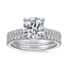 Clearance Gabriel & Co. Charleston - 14K White Gold Round Diamond Engagement Ring