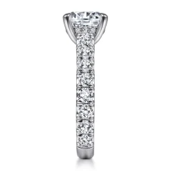 Outlet Gabriel & Co. Charleston - 14K White Gold Round Diamond Engagement Ring