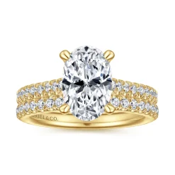Gabriel & Co. Charleston - 14K Yellow Gold Oval Diamond Engagement Ring