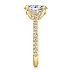 Gabriel & Co. Charleston - 14K Yellow Gold Oval Diamond Engagement Ring