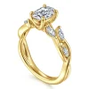 Outlet Gabriel & Co. Charlina - 14K Yellow Gold Floral Oval Diamond Engagement Ring
