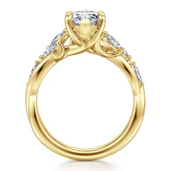 Online Gabriel & Co. Charlina - 14K Yellow Gold 6 Prong Floral Marquise Shape Diamond Engagement Ring