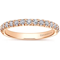 Online Gabriel & Co. Ciada - 14K Rose Gold Shared Prong Diamond Wedding Band - 0.5 ct