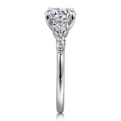 Sale Gabriel & Co. Cian - 14K White Gold Round Five Stone Diamond Engagement Ring