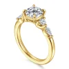 Online Gabriel & Co. Cian - 14K Yellow Gold Cushion Cut Five Stone Diamond Engagement Ring