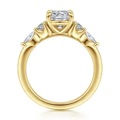 Online Gabriel & Co. Cian - 14K Yellow Gold Cushion Cut Five Stone Diamond Engagement Ring
