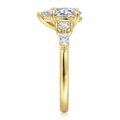Outlet Gabriel & Co. Cian - 14K Yellow Gold Pear Shape Five Stone Diamond Engagement Ring