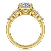 Clearance Gabriel & Co. Cian - 14K Yellow Gold Round Five Stone Diamond Engagement Ring