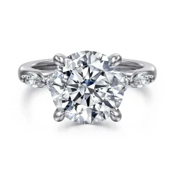 Clearance Gabriel & Co. Cian - 14K Yellow Gold Round Five Stone Diamond Engagement Ring