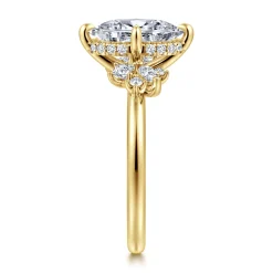 Sale Gabriel & Co. Cicely - 14K Yellow Gold Oval Shape Diamond Engagement Ring