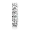Sale Gabriel & Co. Ciel - 14K White Gold Scallop Setting Radiant Cut Diamond Eternity Band - 5.4 ct