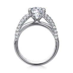 Best Gabriel & Co. Clark - 14K White Gold Round Diamond Engagement Ring