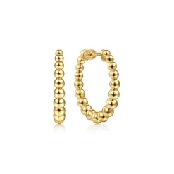 Gabriel & Co. Classic Hoop Earrings 14K Yellow Gold 20mm Bujukan