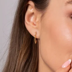 New Gabriel & Co. Classic Hoop Earrings 14K Yellow Gold