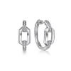 Best Gabriel & Co. Classic Hoop Earrings Link 925 Sterling Silver White Sapphire