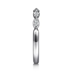 Outlet Gabriel & Co. Claudette - 14K White Gold Marquise Diamond Anniversary Band - 0.23 ct
