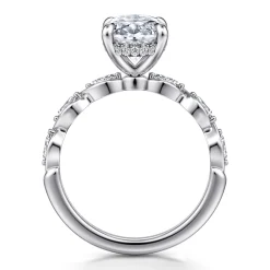 Hot Gabriel & Co. Claudia - 14K White Gold Oval Diamond Engagement Ring