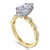 Clearance Gabriel & Co. Claudia - 14K White-Yellow Gold Marquise Shape Diamond Engagement Ring