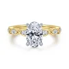 Gabriel & Co. Claudia - 14K White-Yellow Gold Oval Diamond Engagement Ring