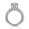 Best Gabriel & Co. Clove - 14K White Gold Round Diamond Engagement Ring