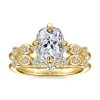 Clearance Gabriel & Co. Clyde - 14K Yellow Gold Compass Prong Elongated Cushion Diamond Engagement Ring