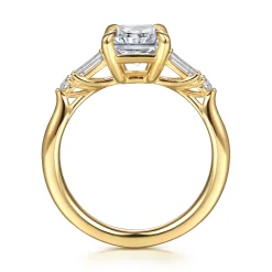 Discount Gabriel & Co. Cody - 14K Yellow Gold Radiant Cut Five Stone Diamond Engagement Ring