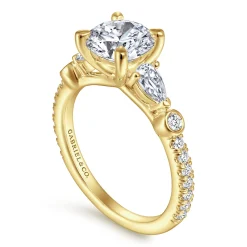 Sale Gabriel & Co. Collin - 14K Yellow Gold Diamond Engagement Ring