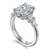 Clearance Gabriel & Co. Commit - 14K White Gold Oval Diamond Engagement Ring