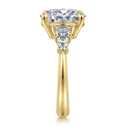 Hot Gabriel & Co. Commit - 14K Yellow Gold Oval Diamond Engagement Ring