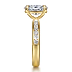 Hot Gabriel & Co. Coralie - 14K Yellow Gold Oval Diamond Engagement Ring