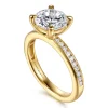 New Gabriel & Co. Coralie - 14K Yellow Gold Round Diamond Engagement Ring