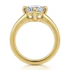 Best Gabriel & Co. Coralynn - 14K Yellow Gold Cushion Cut Solitaire Diamond Engagement Ring