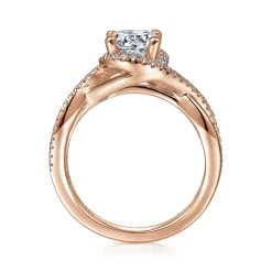Online Gabriel & Co. Courtney - 14K Rose Gold Round Halo Diamond Engagement Ring