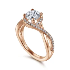 Online Gabriel & Co. Courtney - 14K Rose Gold Round Halo Diamond Engagement Ring