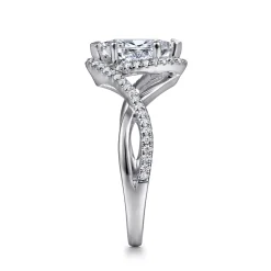Gabriel & Co. Courtney - 14K White Gold Marquise Halo Diamond Engagement Ring
