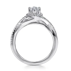 Gabriel & Co. Courtney - 14K White Gold Marquise Halo Diamond Engagement Ring