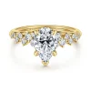 Discount Gabriel & Co. Cove - 14K Yellow Gold Pear Shape Diamond Engagement Ring