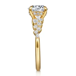 Gabriel & Co. Cove - 14K Yellow Gold Round Diamond Engagement Ring