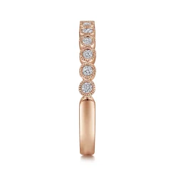Clearance Gabriel & Co. Crete - 14K Rose Gold Diamond Anniversary Band - 0.23 ct