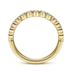 Online Gabriel & Co. Crete - 14K Yellow Gold Bezel Set Diamond Anniversary Band - 0.23 ct