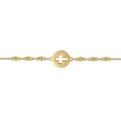 Outlet Gabriel & Co. Cross Bracelet 14K Yellow Gold Bujukan