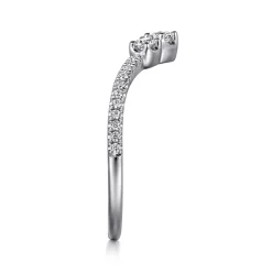 Sale Gabriel & Co. Curved-14K White Gold Diamond Anniversary Band - 0.25 ct
