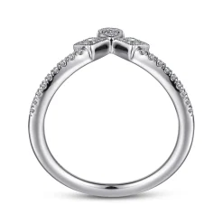 Online Gabriel & Co. Curved-14K White Gold Diamond Anniversary Band - 0.18 ct