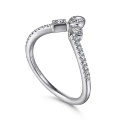Online Gabriel & Co. Curved-14K White Gold Diamond Anniversary Band - 0.18 ct