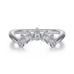 Best Gabriel & Co. Curved-14K White Gold Diamond Anniversary Band - 0.2 ct