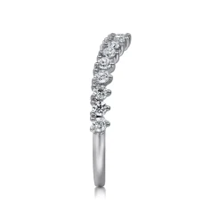 Hot Gabriel & Co. Curved-14K White Gold Round Diamond Anniversary Band - 0.48 ct