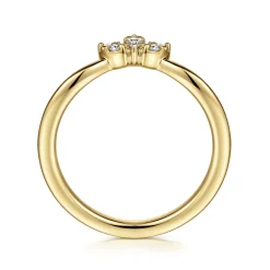 Sale Gabriel & Co. Curved 14K Yellow Gold Diamond Anniversary Band - 0.1 ct