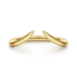 Best Gabriel & Co. Curved 14K Yellow Gold Open Anniversary Band