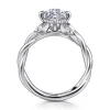 Hot Gabriel & Co. Daija - 14K White Gold Twisted Marquise Diamond Engagement Ring